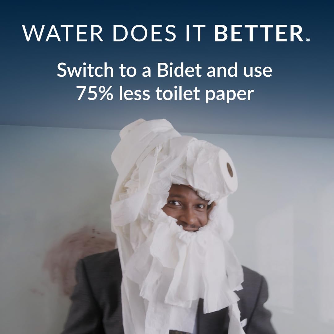 Bio Bidet BB2000 Electric Bidet Toilet Seat, Warm Water with Air Dryer, Heated Seat with Sensor and Slow Close Lid, Night Light, Remote Control, Round, White