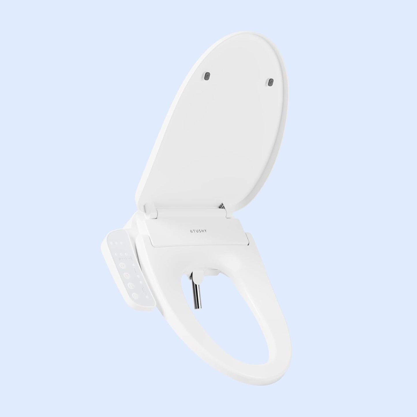 TUSHY Cloud+ Electronic Bidet Heated Toilet Seat (Intelligent Remote w/Personal Settings, Warm Water, Air Dryer, Automatic Deodorizer & Night Light), Elongated