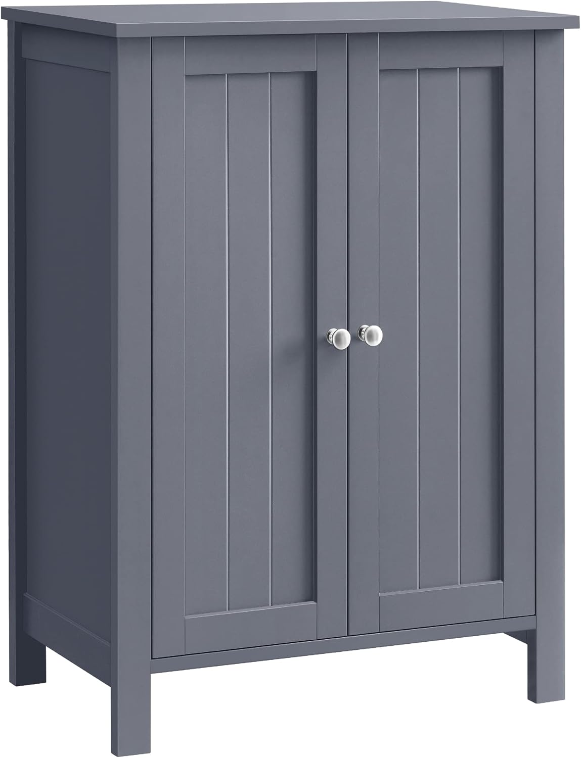 VASAGLE Bathroom Floor Storage Cabinet, Freestanding Bathroom Storage Unit with 3 Drawers, 1 Adjustable Shelf, 11.8 x 23.6 x 31.5 Inches, Slate Gray UBBC049G01