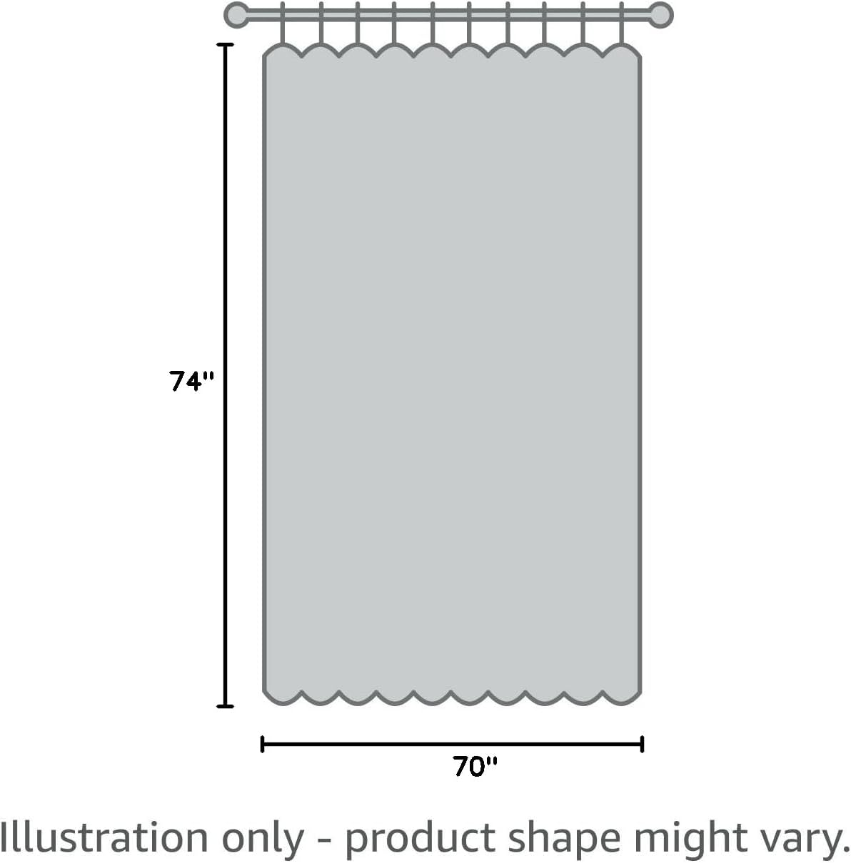 FABRIC SHOWER CURTAIN LINER - Standard Bathtub Size - A Stylish Quality Bathroom Drape - Earth Friendly, Non-Toxic + Odor-Free Cotton Liner - Light-Weight Washable White Shower Curtain - 70x74 WC