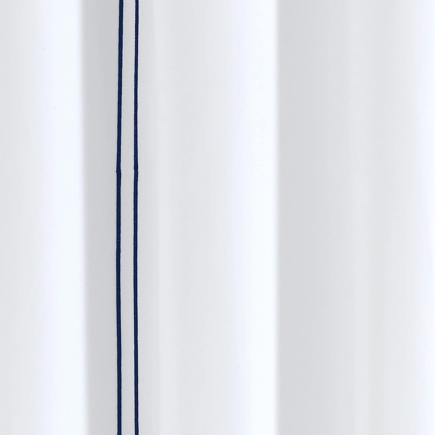 Lush Decor Hotel Collection Shower Curtain, 72" x 72", White & Navy