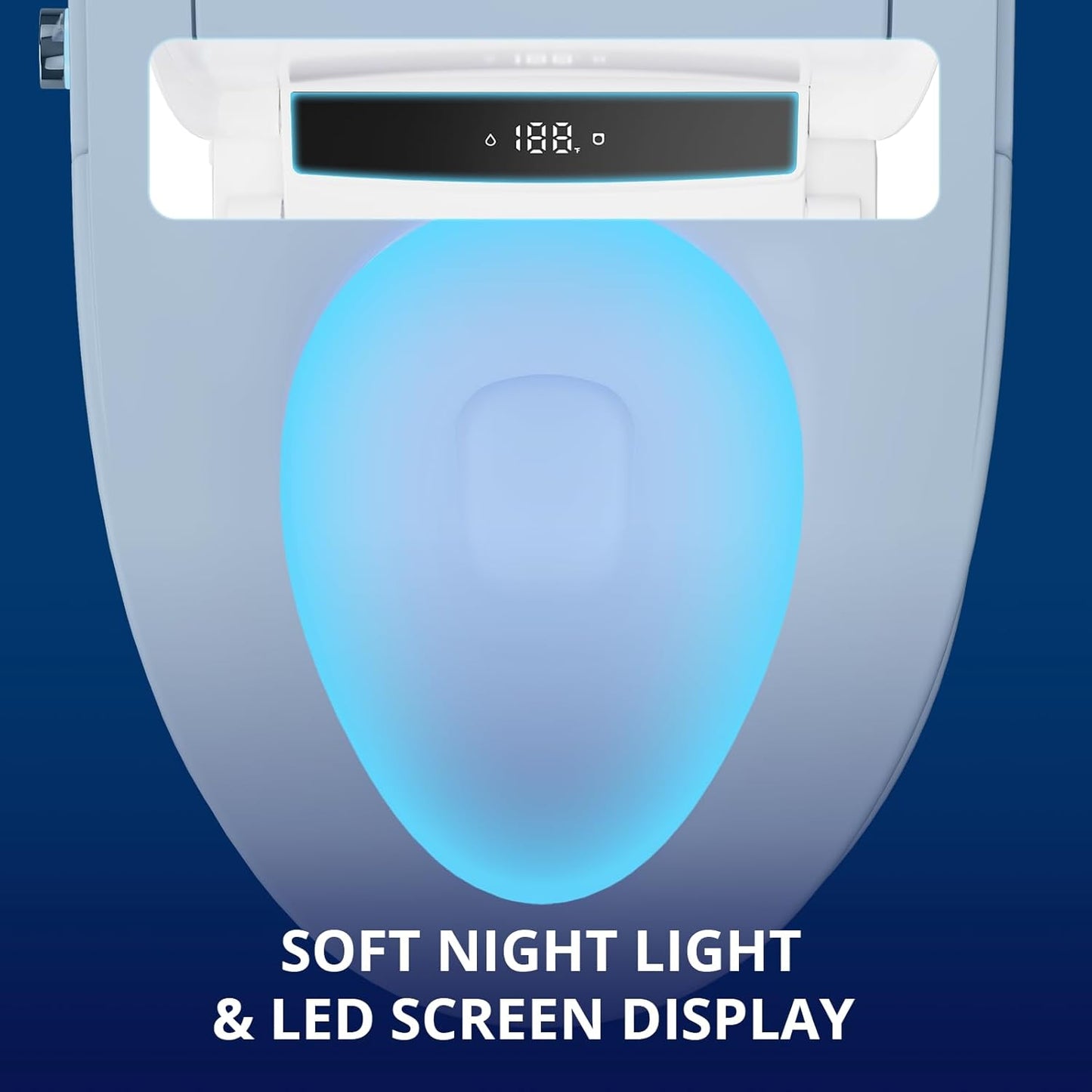 Electric Smart Bidet Toilet Seat, Upgraded Heated Bidet with Adjustable Instant Warm Water and Warm Dryer, Remote Control, Night Light, Slow Close Lid (Elongated 2 (Remote Control))