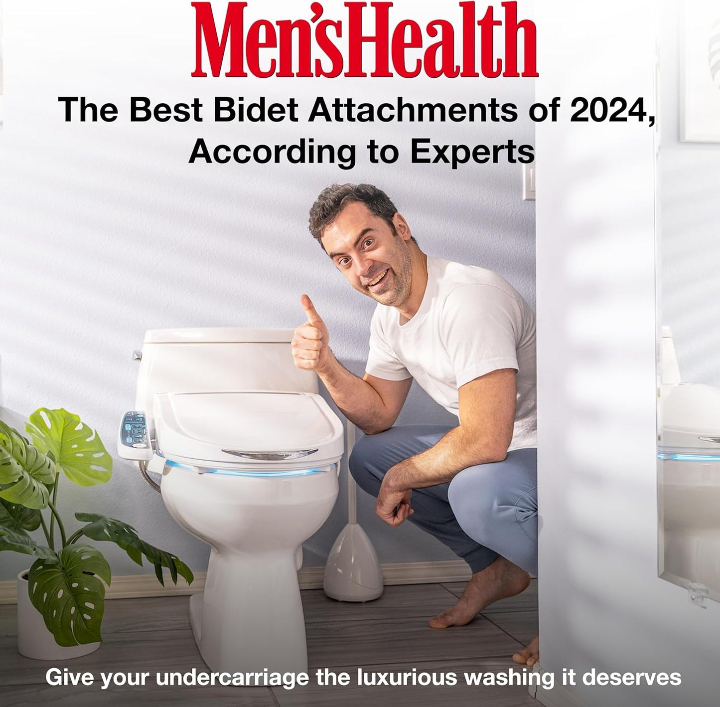 BidetMate 2000 Series Electric Bidet Toilet Seat with Unlimited Heated Water, Side Controls, Deodorizer, Warm Air Dryer - Self-Cleaning - Elongated Electric Bidet Attachment for Toilets